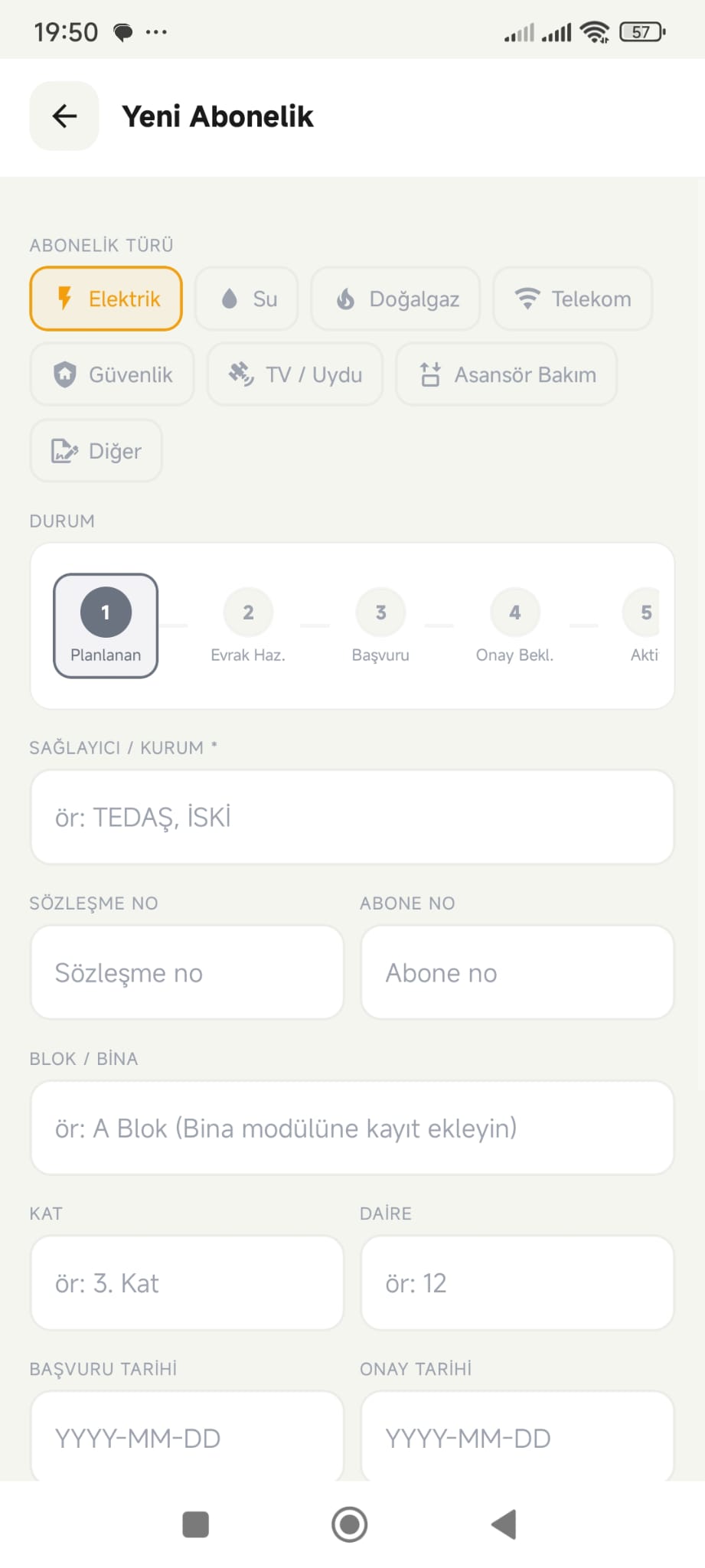 Abonelik Takip Ekran Görüntüsü