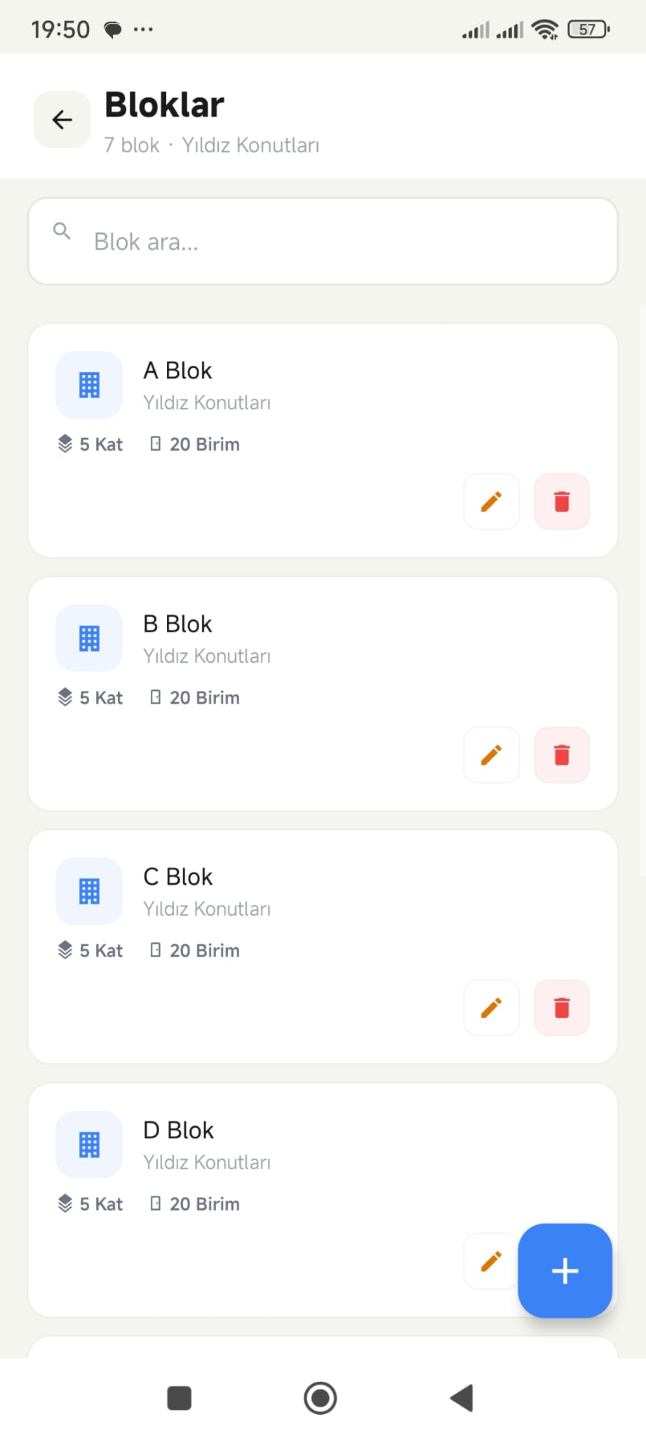 Binalar / Bloklar Ekran Görüntüsü