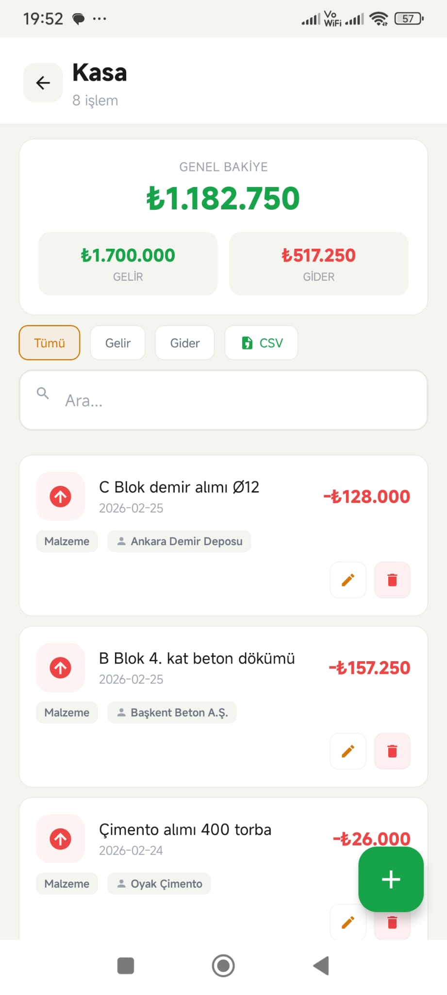 Kasa Ekran Görüntüsü