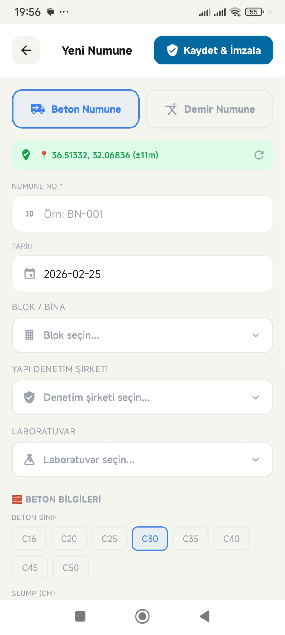 Numuneler Ekran Görüntüsü