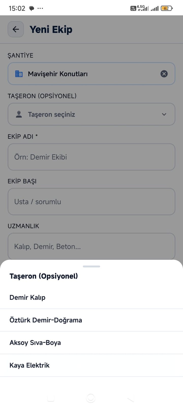 Kayıt Formu